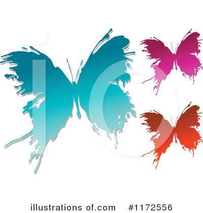 Royalty-Free (RF) Butterfly Clipart Illustration by Vector Tradition SM - Stock Sample #1172556