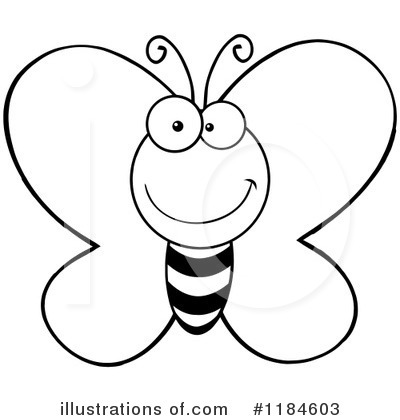 Royalty-Free (RF) Butterfly Clipart Illustration by Hit Toon - Stock Sample #1184603