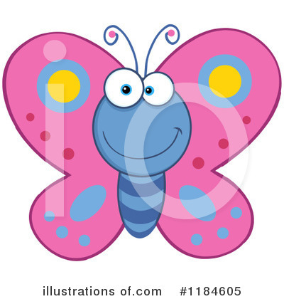 Royalty-Free (RF) Butterfly Clipart Illustration by Hit Toon - Stock Sample #1184605