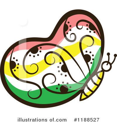 Royalty-Free (RF) Butterfly Clipart Illustration by Cherie Reve - Stock Sample #1188527