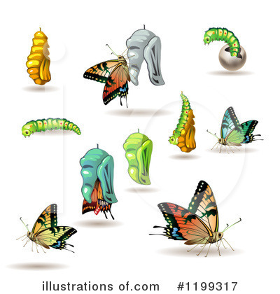 Royalty-Free (RF) Butterfly Clipart Illustration by merlinul - Stock Sample #1199317