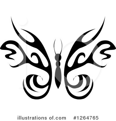 Royalty-Free (RF) Butterfly Clipart Illustration by Vector Tradition SM - Stock Sample #1264765