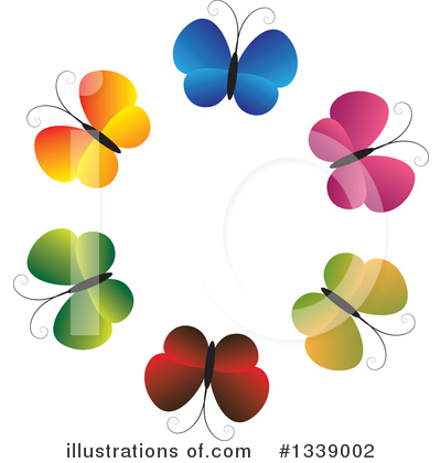 Royalty-Free (RF) Butterfly Clipart Illustration by ColorMagic - Stock Sample #1339002