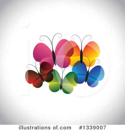 Royalty-Free (RF) Butterfly Clipart Illustration by ColorMagic - Stock Sample #1339007