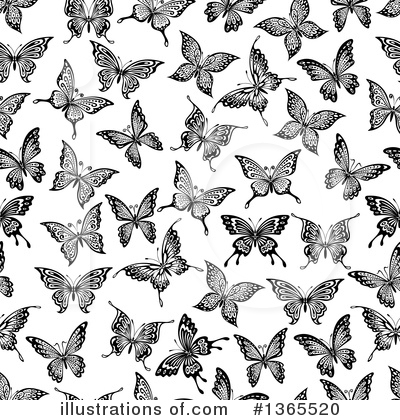 Royalty-Free (RF) Butterfly Clipart Illustration by Vector Tradition SM - Stock Sample #1365520