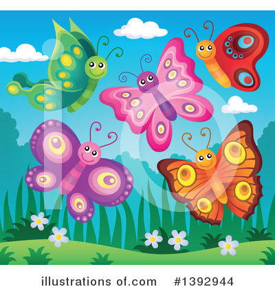 Royalty-Free (RF) Butterfly Clipart Illustration by visekart - Stock Sample #1392944
