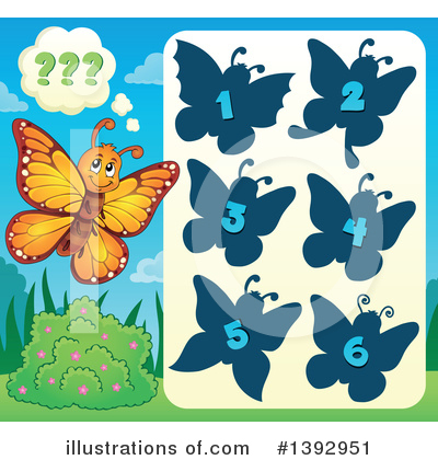 Royalty-Free (RF) Butterfly Clipart Illustration by visekart - Stock Sample #1392951