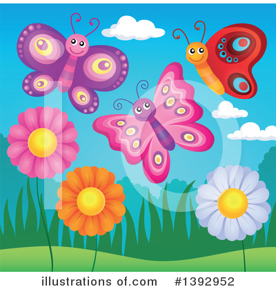 Royalty-Free (RF) Butterfly Clipart Illustration by visekart - Stock Sample #1392952