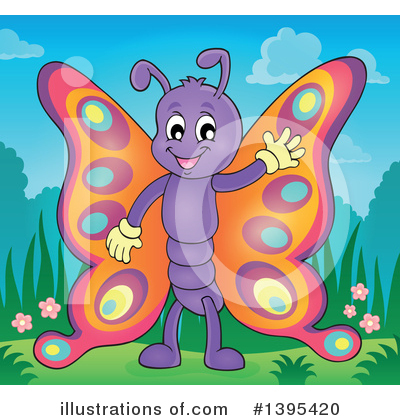 Royalty-Free (RF) Butterfly Clipart Illustration by visekart - Stock Sample #1395420