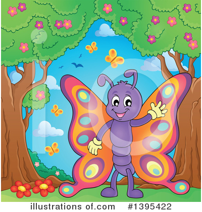 Royalty-Free (RF) Butterfly Clipart Illustration by visekart - Stock Sample #1395422