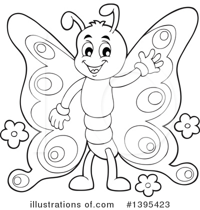 Royalty-Free (RF) Butterfly Clipart Illustration by visekart - Stock Sample #1395423