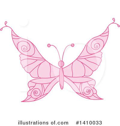 Royalty-Free (RF) Butterfly Clipart Illustration by Pushkin - Stock Sample #1410033