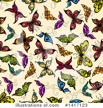Royalty-Free (RF) Butterfly Clipart Illustration by Vector Tradition SM - Stock Sample #1417123