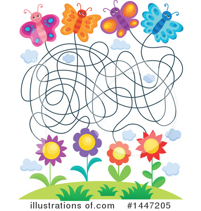 Royalty-Free (RF) Butterfly Clipart Illustration by visekart - Stock Sample #1447205
