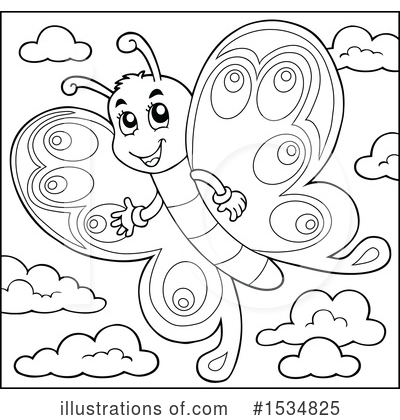 Royalty-Free (RF) Butterfly Clipart Illustration by visekart - Stock Sample #1534825