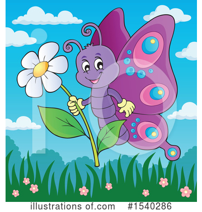 Royalty-Free (RF) Butterfly Clipart Illustration by visekart - Stock Sample #1540286