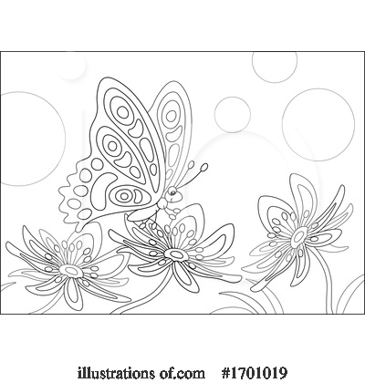 Royalty-Free (RF) Butterfly Clipart Illustration by Alex Bannykh - Stock Sample #1701019