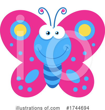 Royalty-Free (RF) Butterfly Clipart Illustration by Hit Toon - Stock Sample #1744694