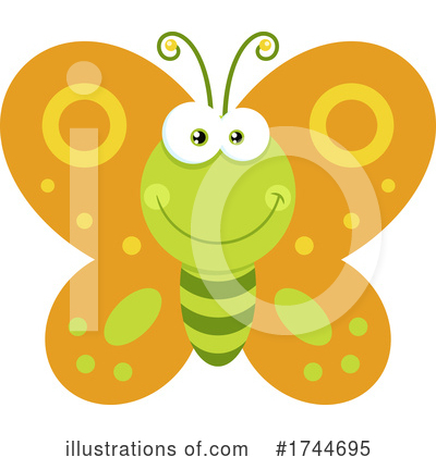 Royalty-Free (RF) Butterfly Clipart Illustration by Hit Toon - Stock Sample #1744695
