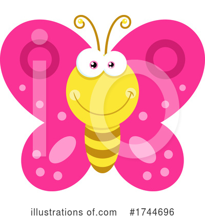Royalty-Free (RF) Butterfly Clipart Illustration by Hit Toon - Stock Sample #1744696