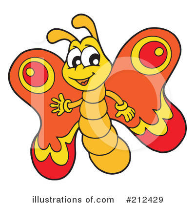 Royalty-Free (RF) Butterfly Clipart Illustration by visekart - Stock Sample #212429