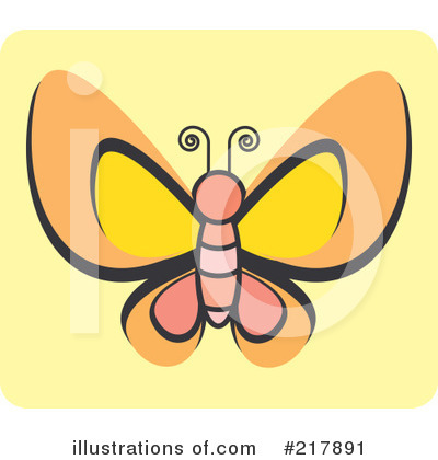 Royalty-Free (RF) Butterfly Clipart Illustration by Lal Perera - Stock Sample #217891
