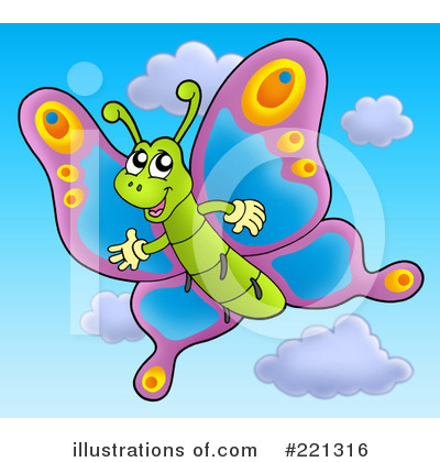Royalty-Free (RF) Butterfly Clipart Illustration by visekart - Stock Sample #221316