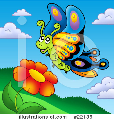 Royalty-Free (RF) Butterfly Clipart Illustration by visekart - Stock Sample #221361