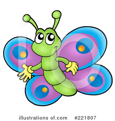 Royalty-Free (RF) Butterfly Clipart Illustration by visekart - Stock Sample #221807