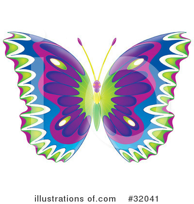 Royalty-Free (RF) Butterfly Clipart Illustration by Alex Bannykh - Stock Sample #32041