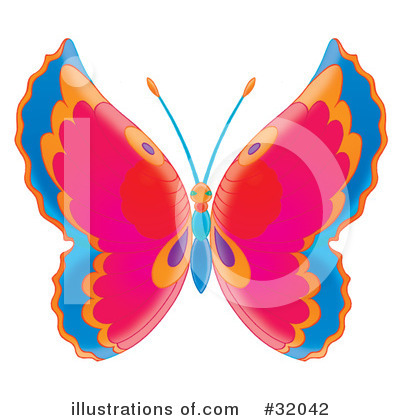 Royalty-Free (RF) Butterfly Clipart Illustration by Alex Bannykh - Stock Sample #32042