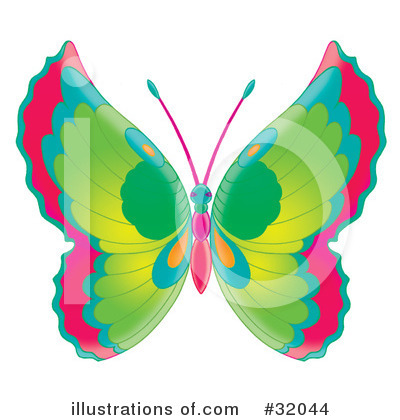 Royalty-Free (RF) Butterfly Clipart Illustration by Alex Bannykh - Stock Sample #32044