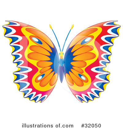 Royalty-Free (RF) Butterfly Clipart Illustration by Alex Bannykh - Stock Sample #32050