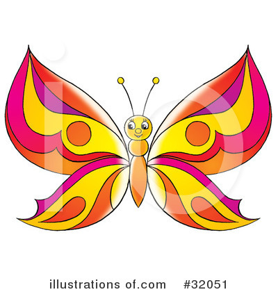Royalty-Free (RF) Butterfly Clipart Illustration by Alex Bannykh - Stock Sample #32051