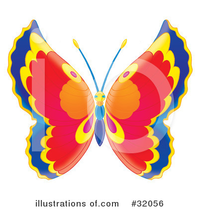 Royalty-Free (RF) Butterfly Clipart Illustration by Alex Bannykh - Stock Sample #32056