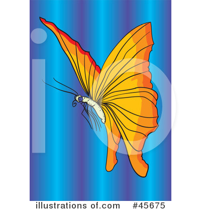 Royalty-Free (RF) Butterfly Clipart Illustration by pauloribau - Stock Sample #45675