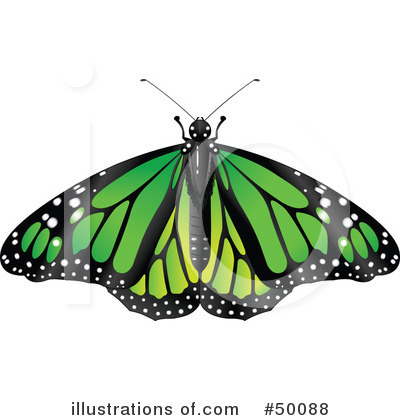 Royalty-Free (RF) Butterfly Clipart Illustration by Pushkin - Stock Sample #50088