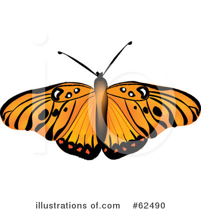 Royalty-Free (RF) Butterfly Clipart Illustration by Pams Clipart - Stock Sample #62490