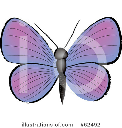 Royalty-Free (RF) Butterfly Clipart Illustration by Pams Clipart - Stock Sample #62492