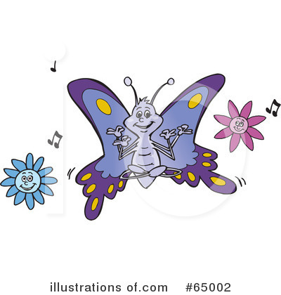 Royalty-Free (RF) Butterfly Clipart Illustration by Dennis Holmes Designs - Stock Sample #65002