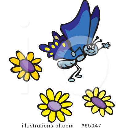 Royalty-Free (RF) Butterfly Clipart Illustration by Dennis Holmes Designs - Stock Sample #65047