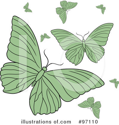 Royalty-Free (RF) Butterfly Clipart Illustration by Pams Clipart - Stock Sample #97110