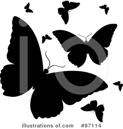 Royalty-Free (RF) Butterfly Clipart Illustration by Pams Clipart - Stock Sample #97114