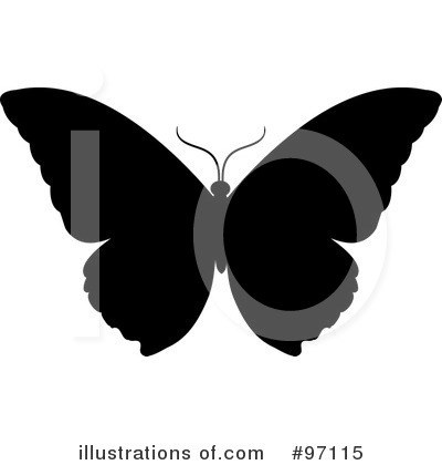 Royalty-Free (RF) Butterfly Clipart Illustration by Pams Clipart - Stock Sample #97115