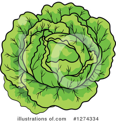 Royalty-Free (RF) Cabbage Clipart Illustration by Vector Tradition SM - Stock Sample #1274334