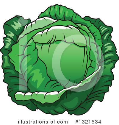 Royalty-Free (RF) Cabbage Clipart Illustration by Vector Tradition SM - Stock Sample #1321534