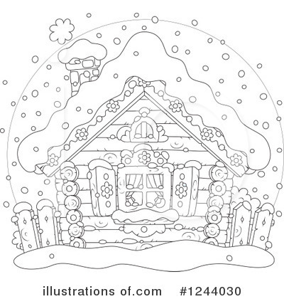 Royalty-Free (RF) Cabin Clipart Illustration by Alex Bannykh - Stock Sample #1244030