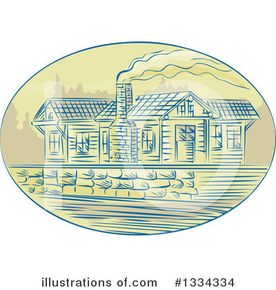 Royalty-Free (RF) Cabin Clipart Illustration by patrimonio - Stock Sample #1334334