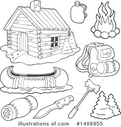 Cabin Clipart #1408955 by visekart