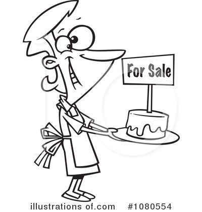 Royalty-Free (RF) Cake Clipart Illustration by toonaday - Stock Sample #1080554
